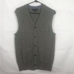 Banana Republic, Size Small, Grey, Button Down Vest